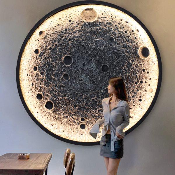 月球壁灯客厅沙发背景墙装饰灯餐厅墙面造型灯高级网红浮雕月亮灯,家装灯饰光源,壁灯,淘宝优惠券,粉丝福利购,淘宝优惠卷