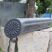 配件中式 塑料树脂翘角勾角拐仿古瓦脊斜脊末端头阳无压顶件非翘角