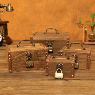 储蓄创意男女家用儿童存钱罐储礼物年盒只进木质钱箱大人出新孩不