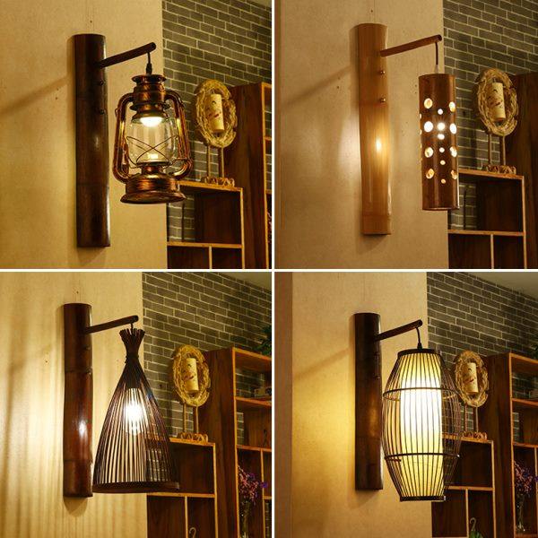 复古怀旧竹艺壁灯走廊过道阳台灯餐厅农庄创意马灯竹竿仿古墙灯具,家装灯饰光源,壁灯,淘宝优惠券,粉丝福利购,淘宝优惠卷