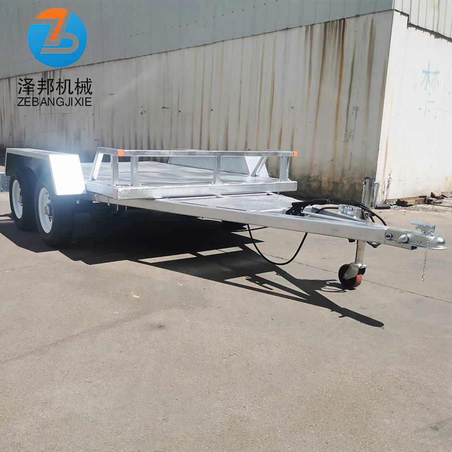 小型挖机拖车2吨平板挖掘机拖车工程车挖机拖车履带钩机运输车