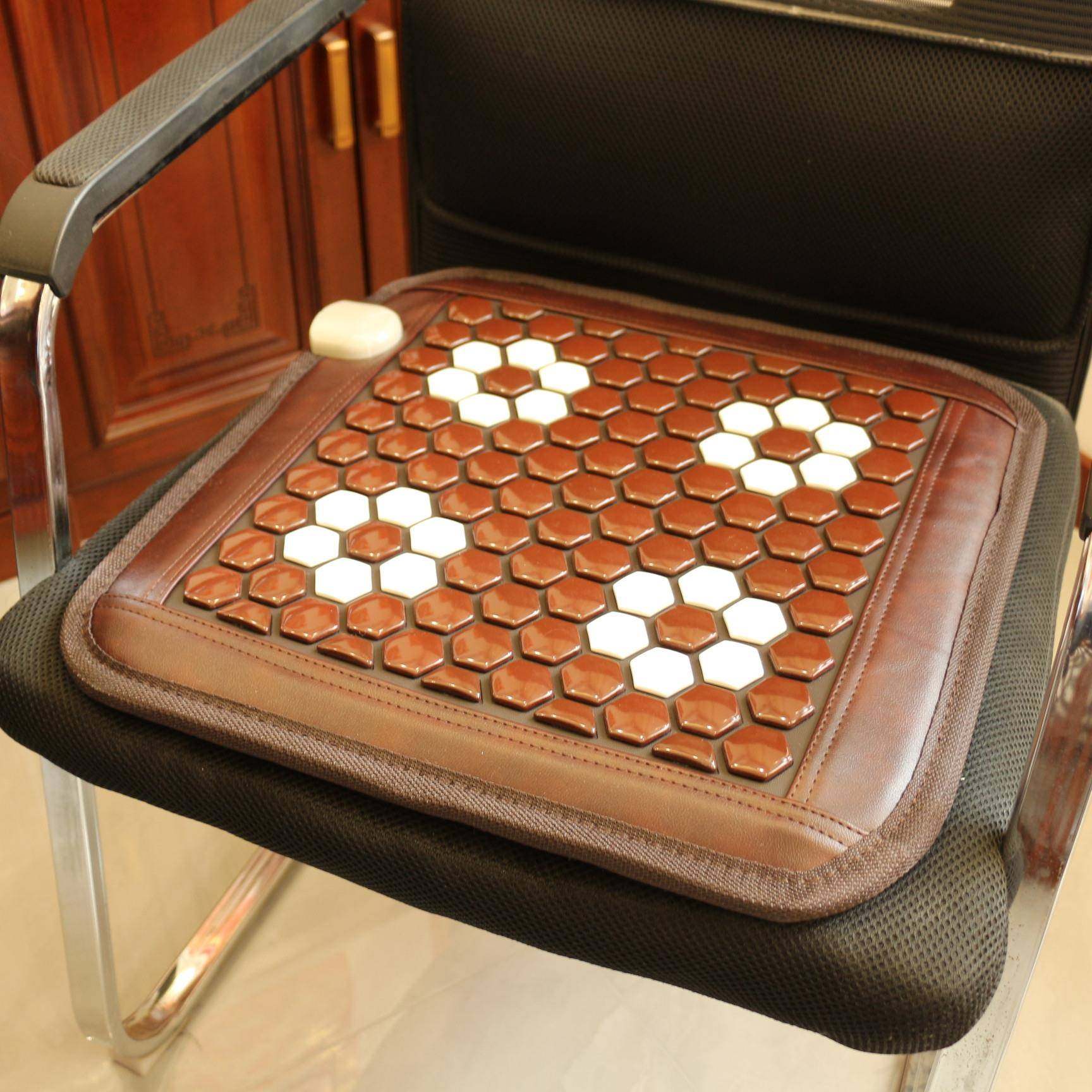 厂家六角锗石托玛琳加热座椅垫办公室坐垫温度可控