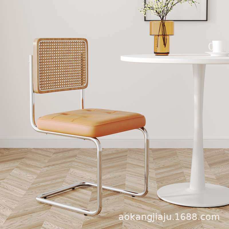 现代简约餐椅轻奢家用阳台休闲椅藤编复古靠背椅子小户型书桌凳子,电子元器件市场,其它元器件,淘宝优惠券,粉丝福利购,淘宝优惠卷