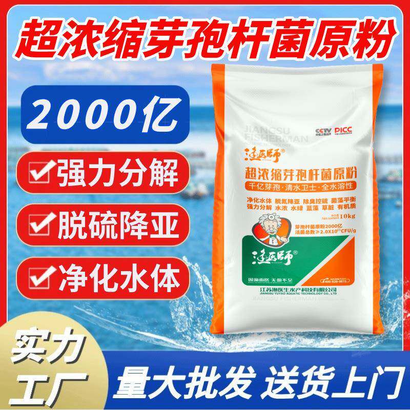 超浓缩枯草芽孢杆菌原粉2千亿复合芽孢水产养殖鱼虾蟹塘调水净水