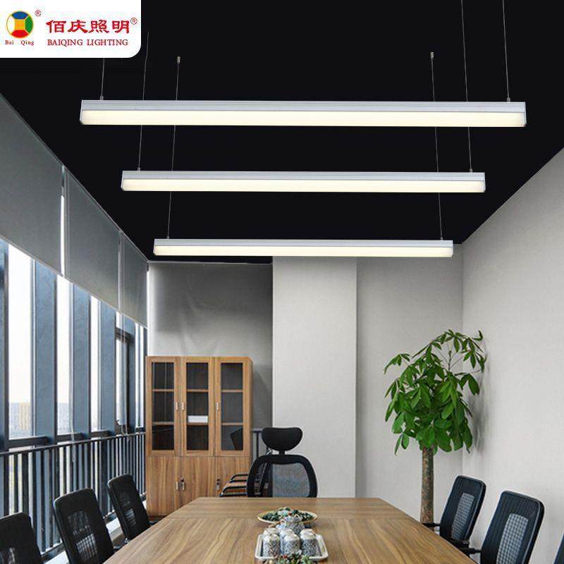 现代简约led吊线灯 led铝材办公室写字楼走廊过道客厅长条灯商用