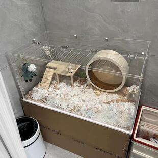 仓鼠笼子亚克力80基础笼基础笼全透明芦丁鸡饲养箱兔笼子