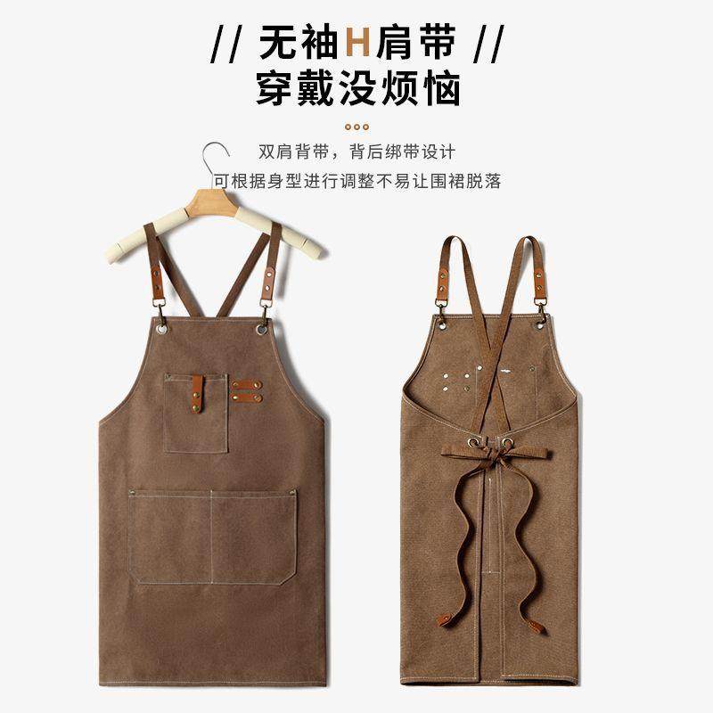 防泼水夏天可调节耐磨工作上班可厨房高级咖啡帆布围裙大码,3C数码配件,USB灯,淘宝优惠券,粉丝福利购,淘宝优惠卷