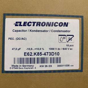 640vAC 1000v47uf 德国ELECTRONICON滤波电容E62.K85 473D10
