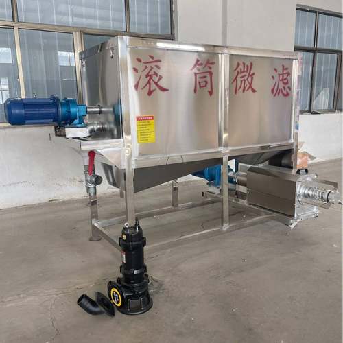 滚筒微滤式粪便干湿分离机养殖场粪便挤压脱水机猪粪牛粪固液分离