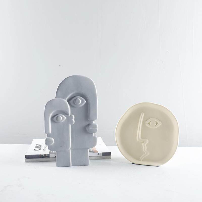 现代简约抽象树脂人脸花器软装摆件客厅样板房装饰艺术创意桌面,电子元器件市场,其它元器件,淘宝优惠券,粉丝福利购,淘宝优惠卷