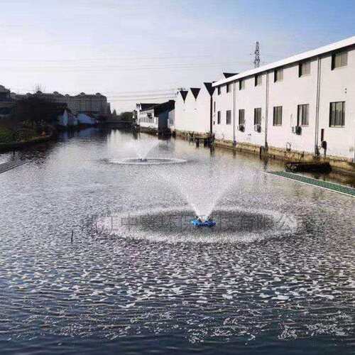 喷泉太阳能喷泉曝气机河道治理景观水循环污水处理微纳米曝曝气机
