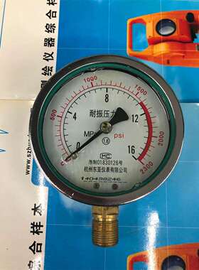 杭州东亚耐震压力表 YN100 0.16 0.25 0.6 1 1.6MPA 表盘100MM