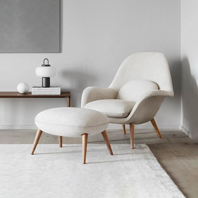 北欧单人沙发椅轻奢客厅休闲椅蛋壳椅高背单椅老虎椅客厅午睡躺椅