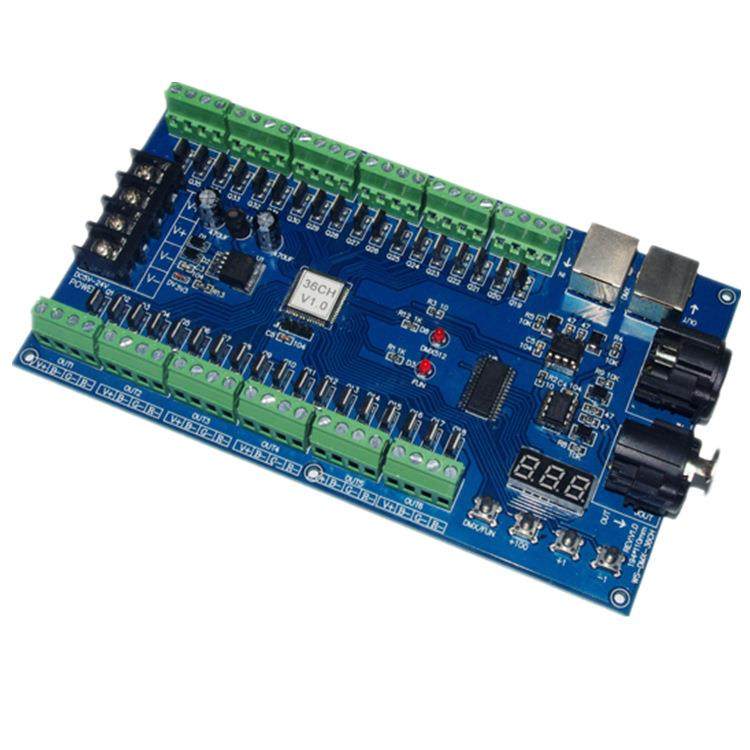 led DMX512解码器 36路dmx512控制器 5-24V 36A现货