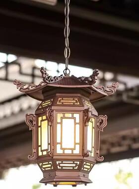 仿古灯笼国风吊灯宫灯中式六角亭古典阳台凉亭庭院门口吊灯花架灯