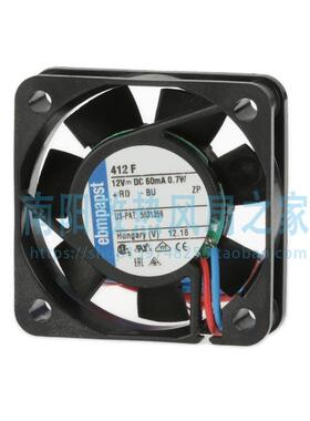 ebm-papst 412F FAN AXIAL 40X10MM 12V WIRE 60mA 0.7W 散热风扇