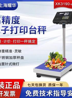上海耀华XK3190-A23P针式打印称重仪表电子秤100kg计价打印秤