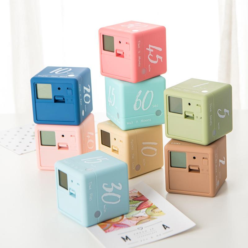 学习定时器厨房烘焙倒计时器魔方时间管理器静音小闹钟电子提醒器