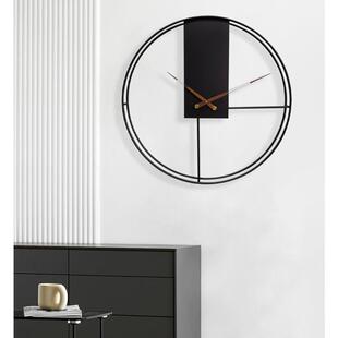 亚马逊铁艺热卖小挂件时钟现代极简挂式挂墙钟表客厅餐厅时尚挂钟