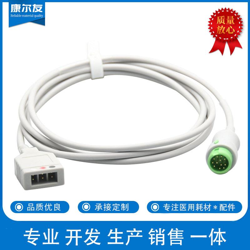 兼容PM6000,T8 T5 IPM 12针三导联心电主电缆