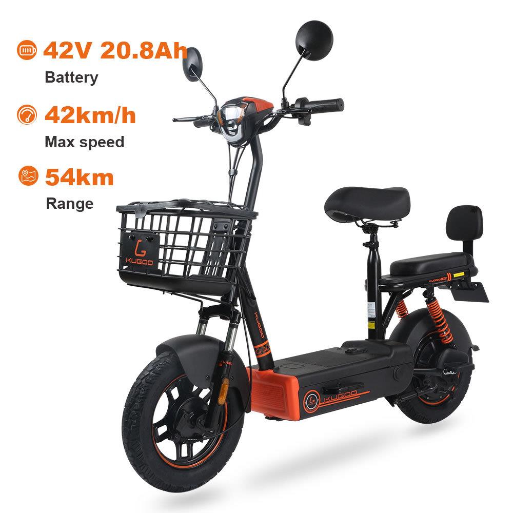 KUGOO EC02电动货运自行车500W 48v电动滑板车成人54公里远程电动