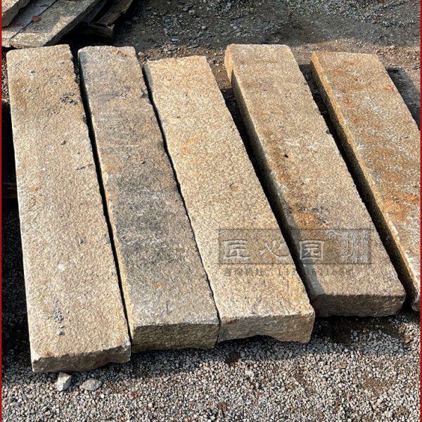 老花岗岩石条定制石板花园庭院围边压顶老石条石材室外石板材防滑