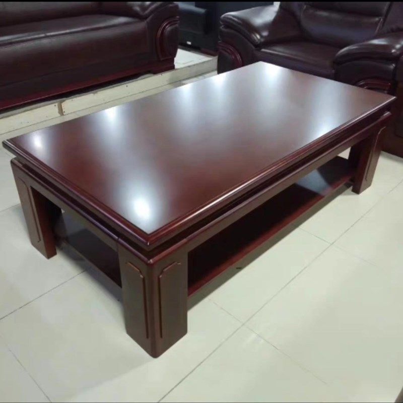 现代实木长茶几j餐桌两用小户型简约办公时尚茶桌客厅简易木质茶