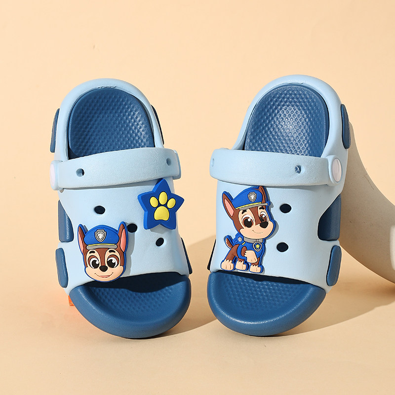 汪汪队儿童洞洞鞋宝宝家居拖鞋防滑凉拖男女童室内包头拖鞋凉拖鞋