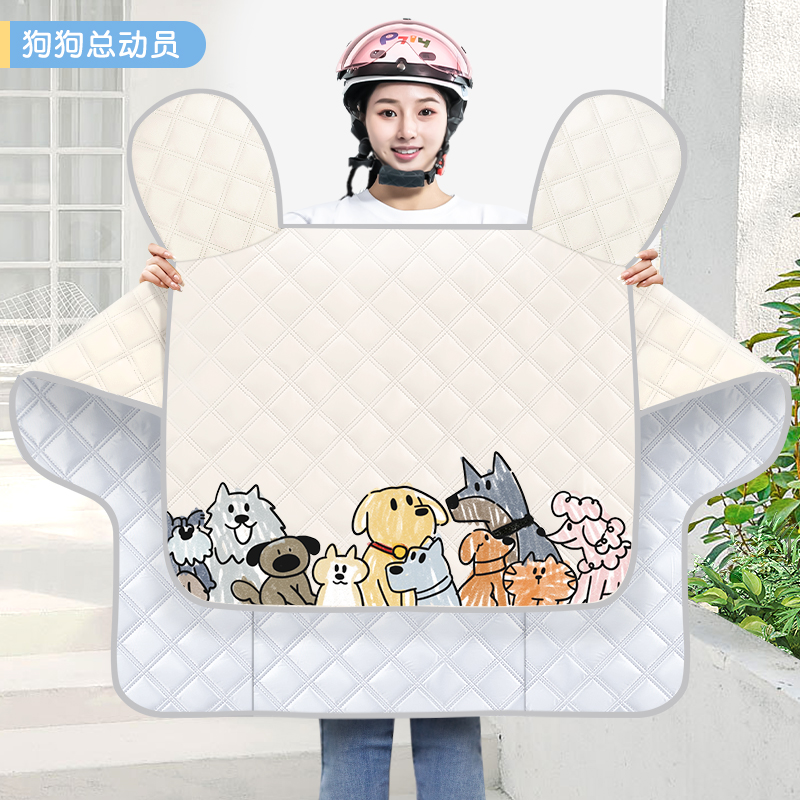 电动车挡风被夏季l防晒罩防雨薄款摩托电瓶车夏天遮阳挡风四季通