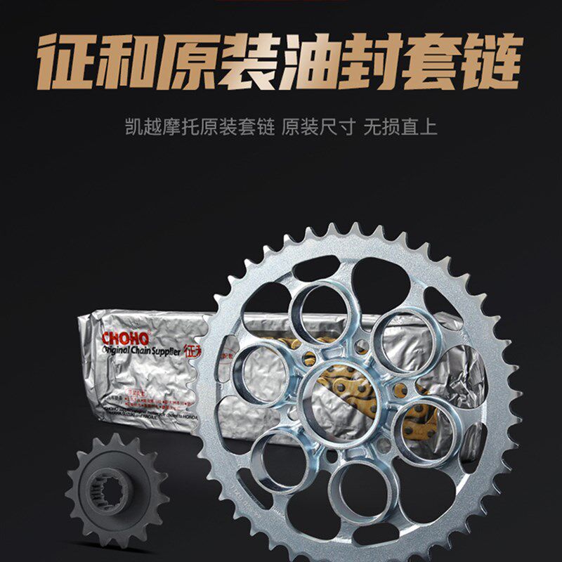 凯越500X/F j525X/F 500GY单摇臂 征和油封链条套链原厂大牙盘链