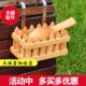 实木挂篮置物篮中式 配件木桶