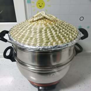 茅草麦秆家用手工草编锅盖蒸笼盖不锈钢炒锅铁锅铝锅电饭锅透气盖
