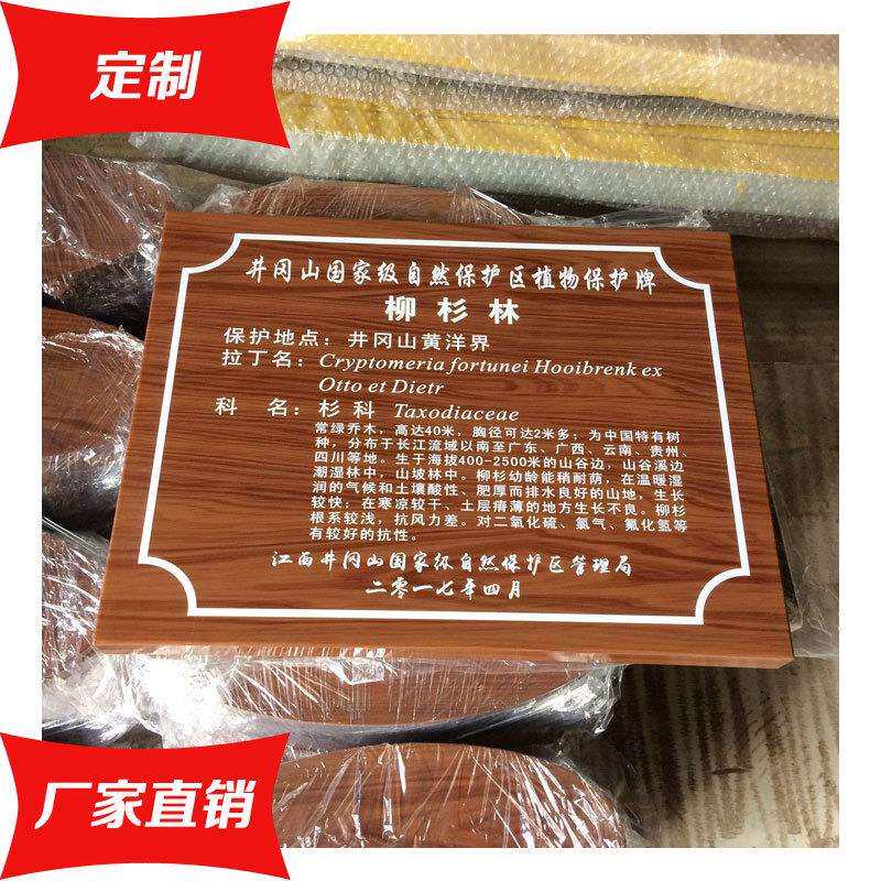制作景区树名牌 植物介绍标识牌 园林悬挂树牌花草介绍挂牌厂家