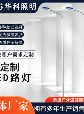 户外6-8米LED路灯市政街道新农村道路照明灯小区公园路灯工厂直销