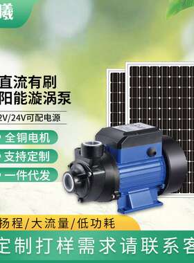 厂家直销12V24V有刷太阳能游池水泵QB泵光伏灌溉水泵太阳能水泵