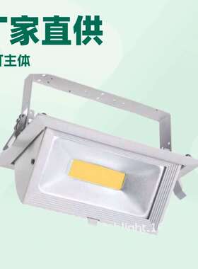外贸热销COB LED45W40W35W30W25W20W长方形象鼻灯成品及套件射灯