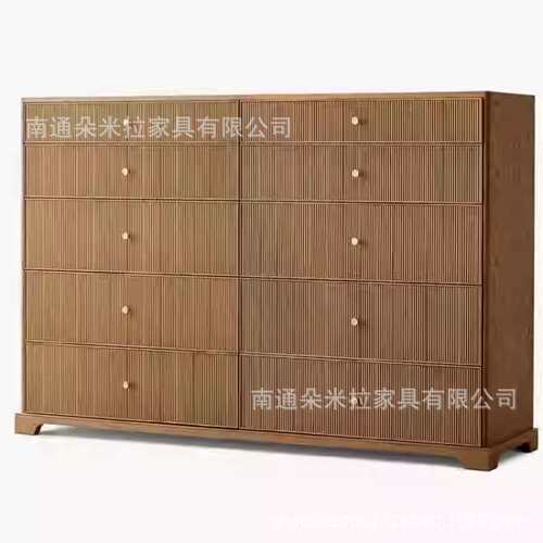 美式RH实木斗柜法式乡村复古卧室边柜现代简约门厅玄关柜储物柜