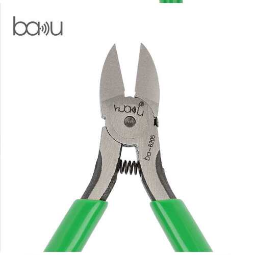 巴酷BA-6205工具切割钳剪线钳Cr.V60铬钒钢小型扁嘴钳5寸老虎钳