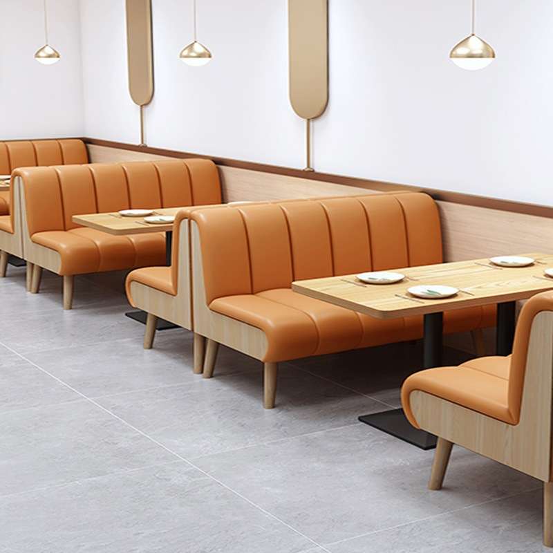餐厅卡座咖啡店奶茶店西餐厅桌椅组合靠墙卡座茶餐厅桌椅双人沙发