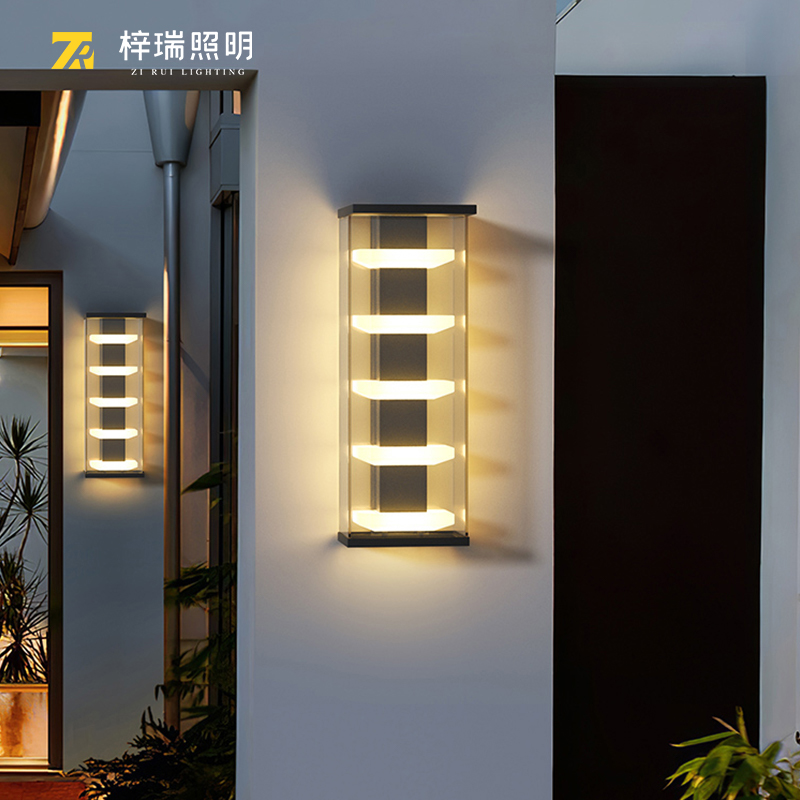 庭院壁灯太阳能壁灯户外大门两侧壁灯别墅外墙灯室外W花园壁灯防