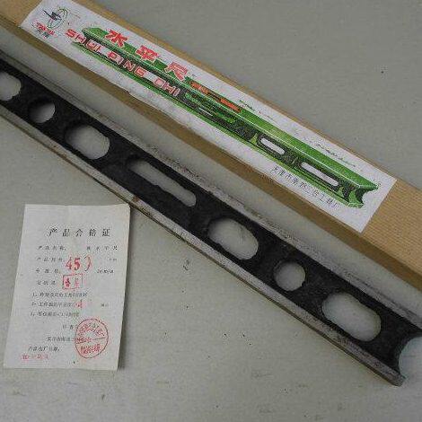 1992年老货天雁牌铸铁水平尺400mm450mm四面铣制铁水平尺怀旧工具