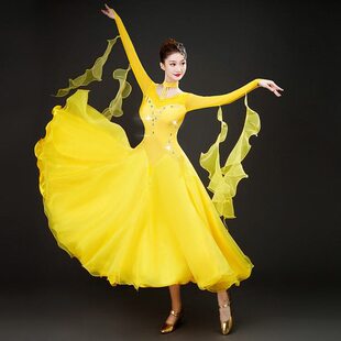 大摆舞裙国标裙摩登舞裙华尔舞裙舞裙比赛新款兹交谊探戈狐步快步