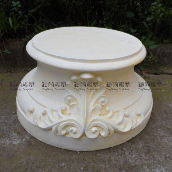 欧式人物摆件雕塑专用底座圆形加高底罗马柱庭院花园酒吧小摆设