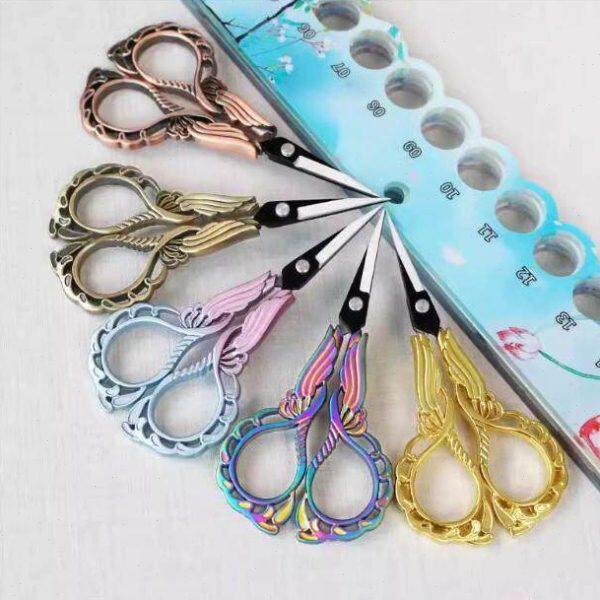 佛手十字绣专用莲花复古绣花剪工具裁缝不锈钢家用小剪刀剪刀尖头