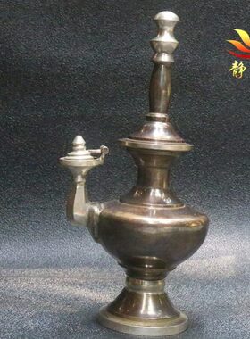 瓶手工尼泊尔净水摆件铜全铜供贲巴居家宝青瓶壶文贲巴净水壶壶