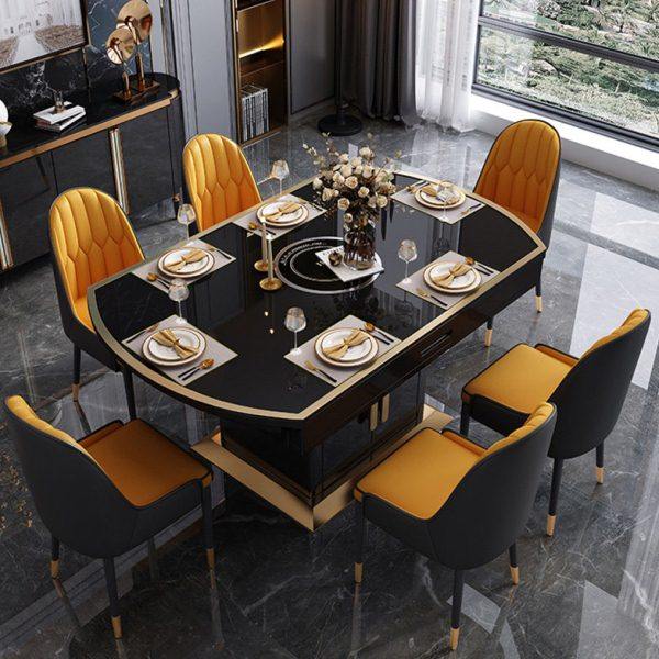 餐桌椅组合小户型家用多功能可伸缩饭桌现代简约轻奢钢化玻璃圆桌,住宅家具,玻璃餐桌,淘宝优惠券,粉丝福利购,淘宝优惠卷