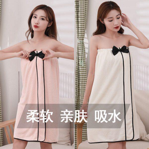 可裹夏季穿美容院专用浴裙可性感巾女抹胸比吸水速干柔软纯棉浴巾