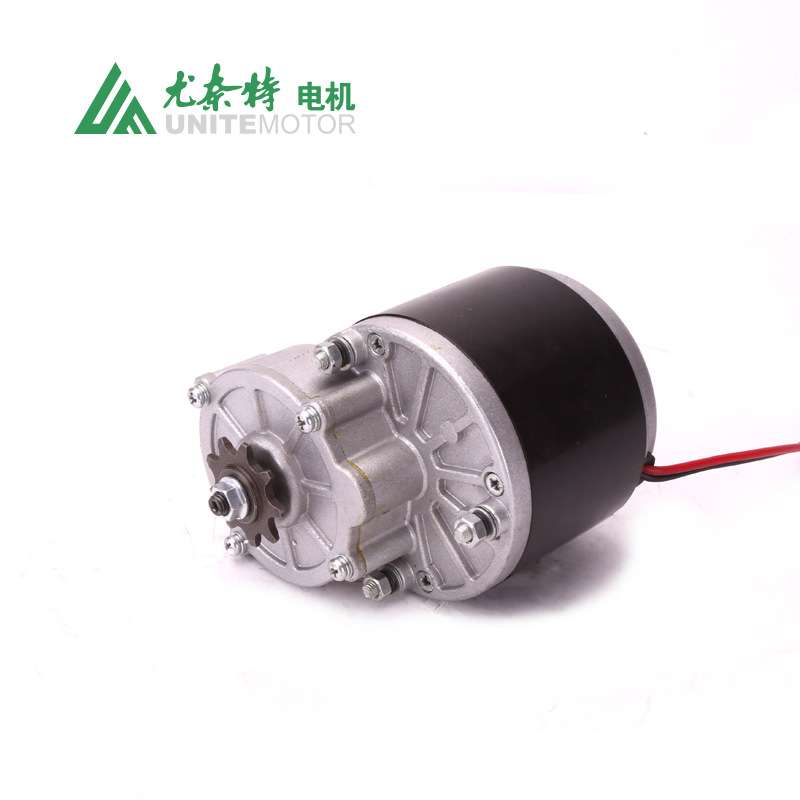 尤奈特永磁直流有刷减速电机农机电动滑板车MY1016Z3-350W36V24V