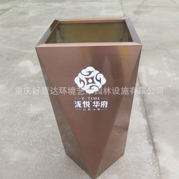 户外异形金属花箱室内商场落地式可移动花钵广场商业街写字楼花盆