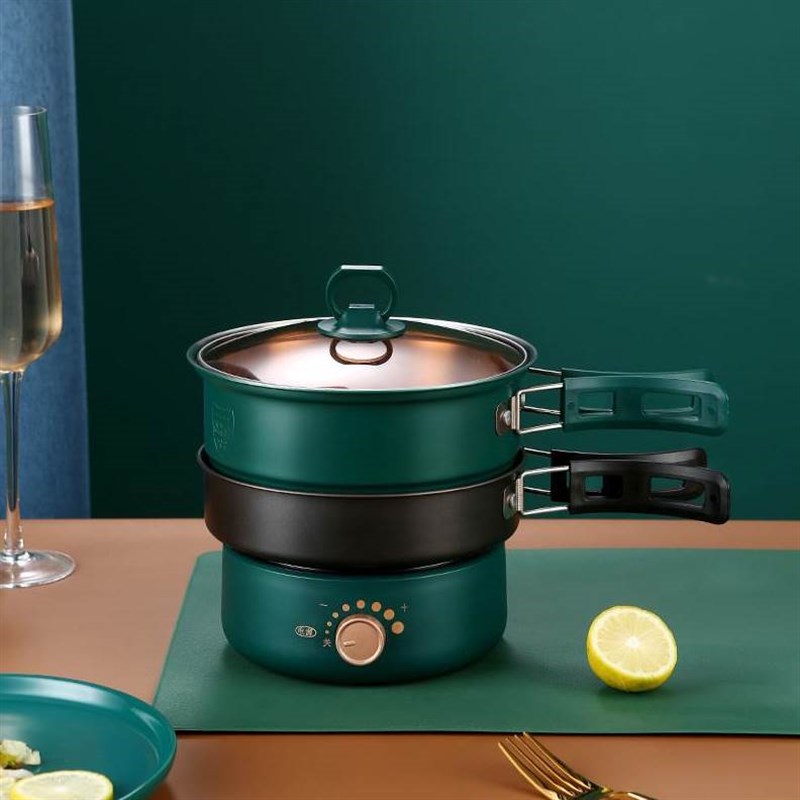 电档锅煮饭便携式折叠p旅行出差宿舍多功能电煮锅分体锅煎煮蒸锅2